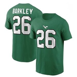 NWT Philadelphia Eagles Saquon Barkley 26 T-shirt Men's L Kelly Green TEE